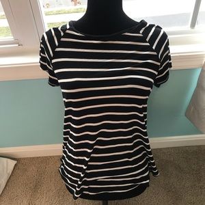 black and white striped shirt